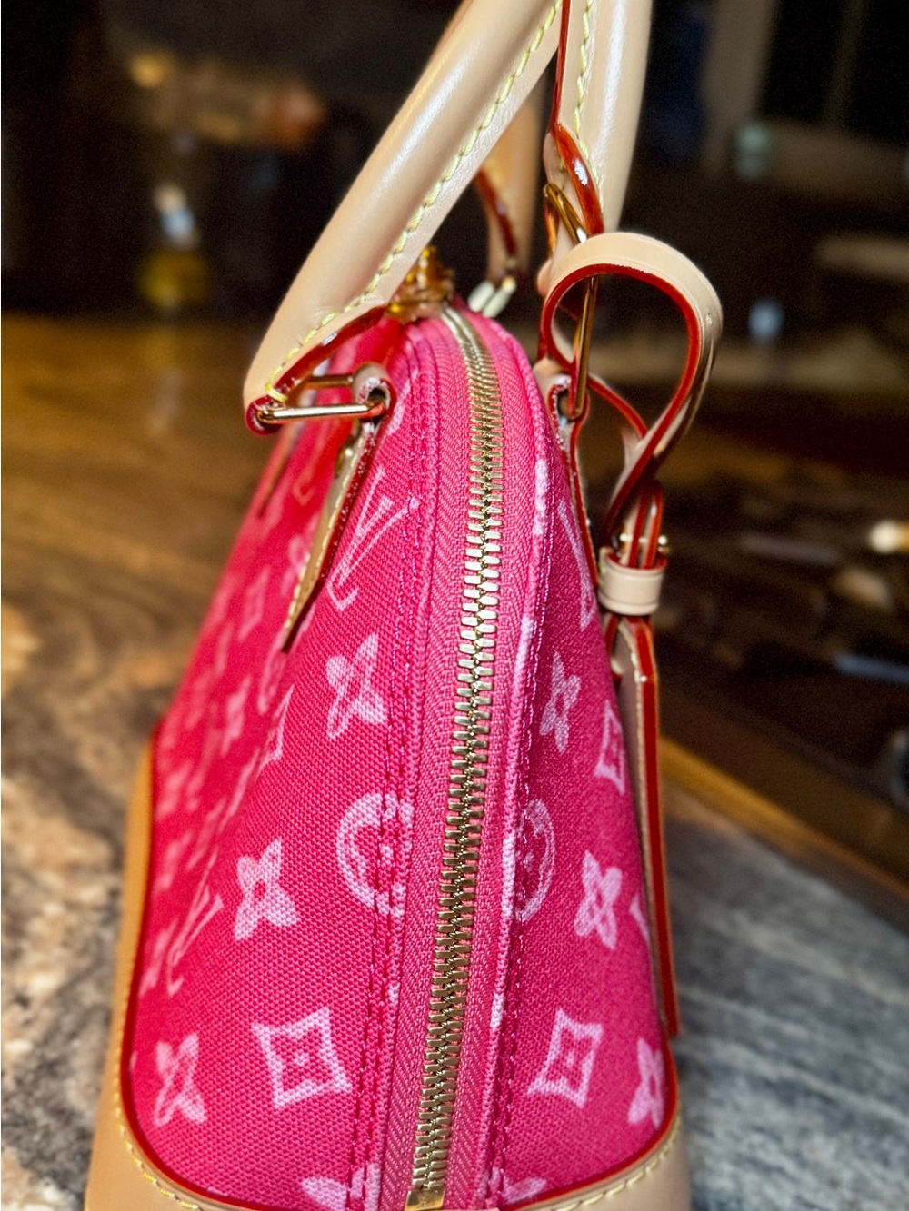NIB Louis Vuitton Pink Alma BB 130 year Anniversary Monogram Handbag SOLD OUT! - Picture 9 of 10